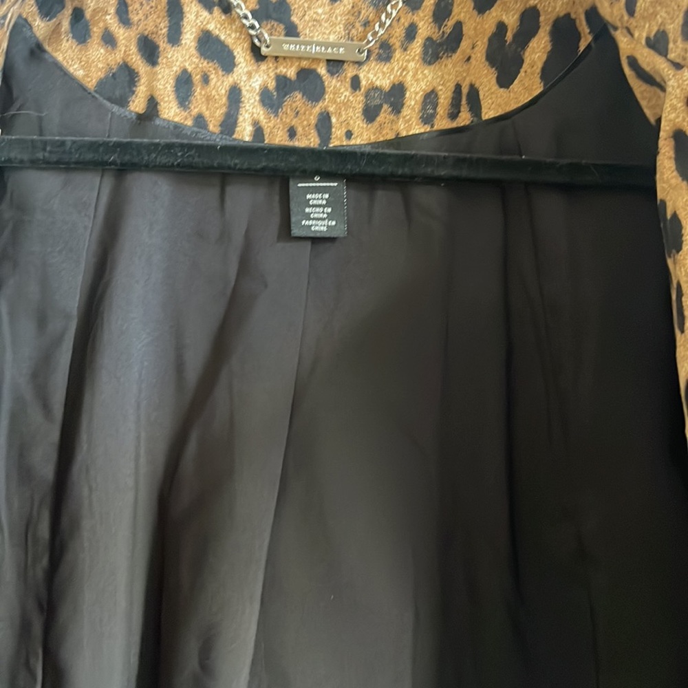 WHBM Leopard‎ Print Double Breasted Swing Trench … - image 10